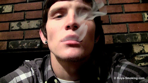 Boys Smoking | Lex Smokin' By The Fireplace