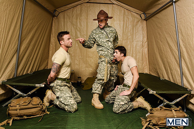Men.com | Drill The Sergeant (Aspen Jenkins, Damien Kyle, and Tanner Tatum)