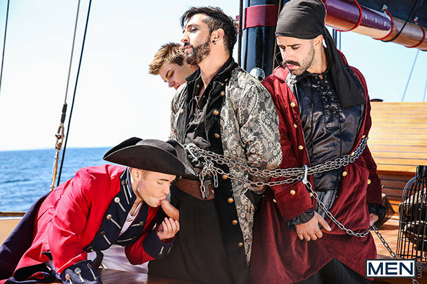 Men.com | Pirates – A Gay XXX Parody, Pt. 3 (Johnny Rapid, Jimmy Durano, Gabriel Cross, and Teddy Torres)