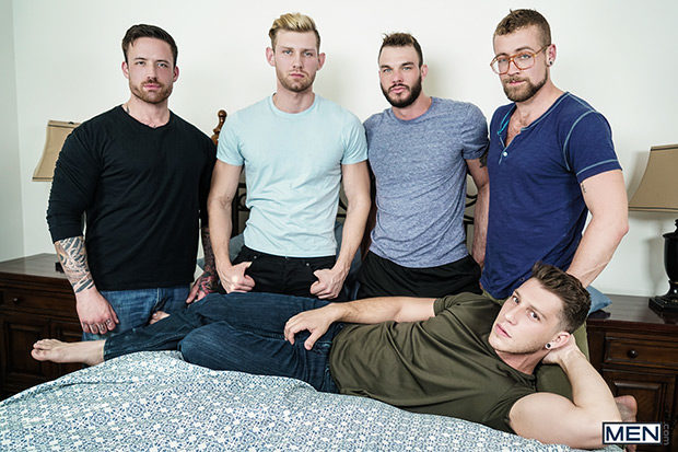 Men.com | Gaymates, Pt. 3 (Jordan Levine, Cliff Jensen, Jay Austin, Jacob Peterson, and Paul Canon)