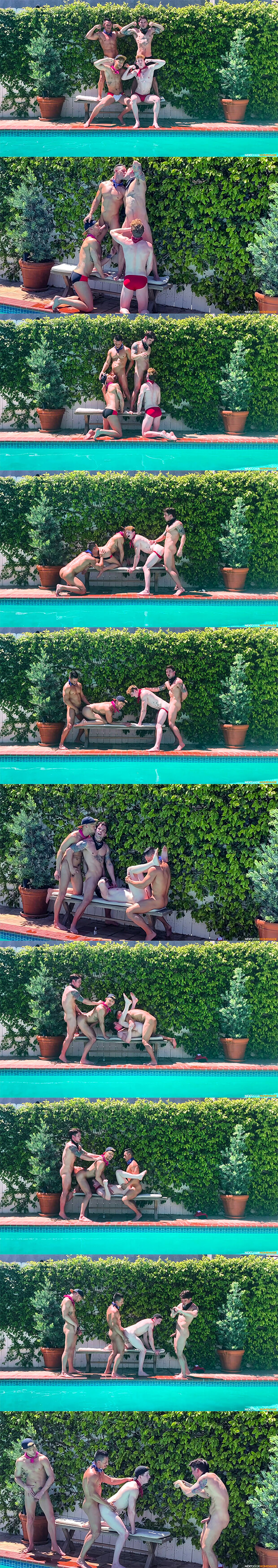 Next Door Studios | Poolside 4-Way (Dakota Payne, Jax Thirio, Max Lorde, and Devyn Pauly)