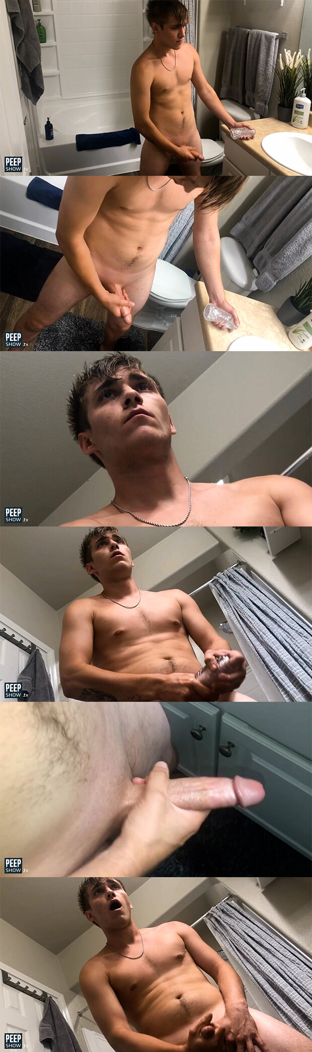 Peepshow.tv | Tanner Cross: Bathroom Jerk-Off